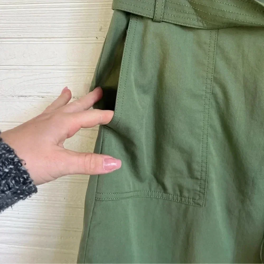 J. Crew Factory Olive Green Belted Utility Skirt
